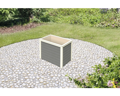 Verhoogd bed klassiek Karibu 0 98 x 65 x 62 cm terragrijs
