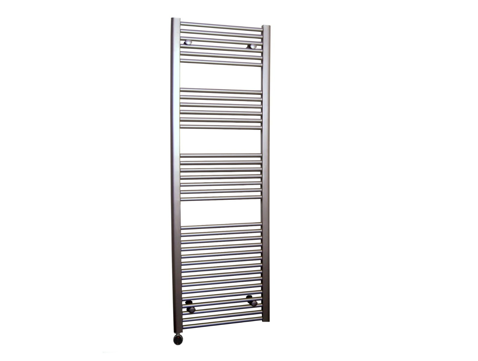 Sanicare elektrische design radiator 60x172cm inox-look met thermostaat links zwart