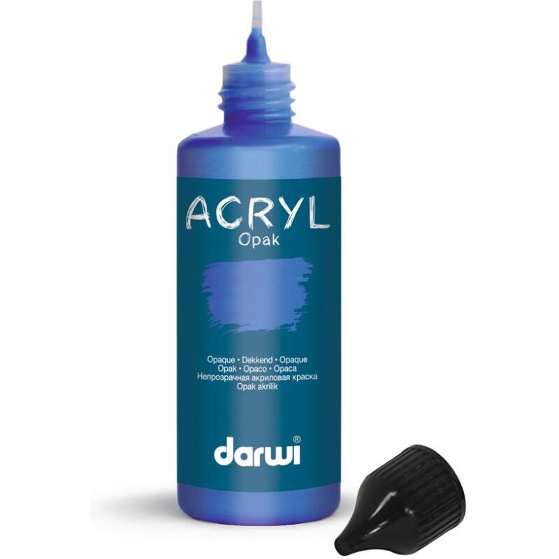 Darwi Flacon de 80 ml de Peinture Acrylique Universelle Opaque - Indigo