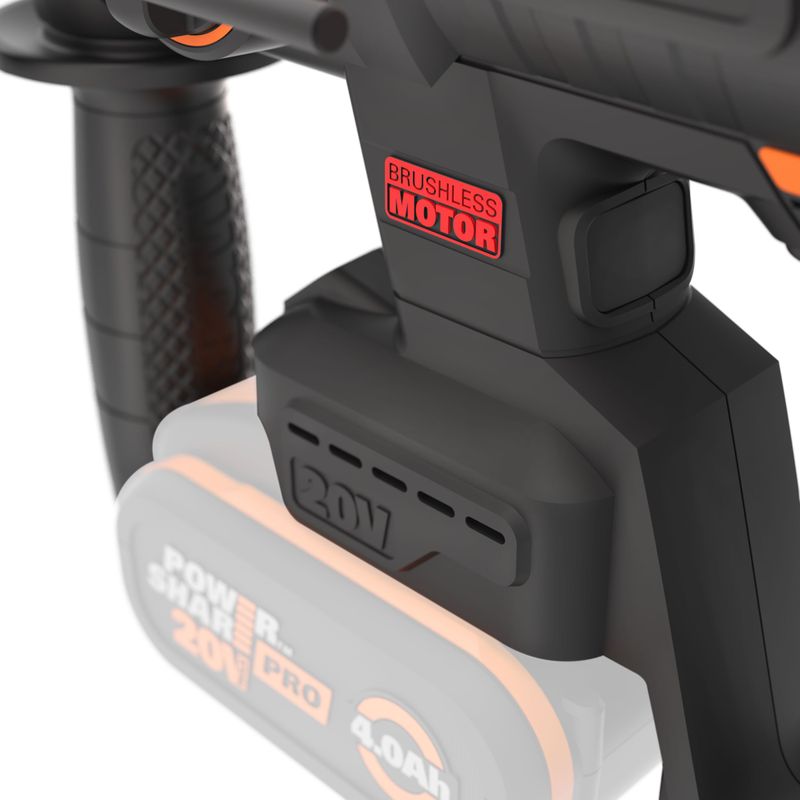 Worx - Accu-Boormachine - Borstelloze Motor - 3-in-1 - 2,0 J Slagenergie