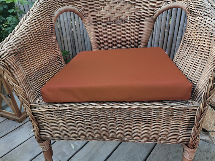 Galette de chaise Easy for life orange L.39 x l.39 x Ep.5cm