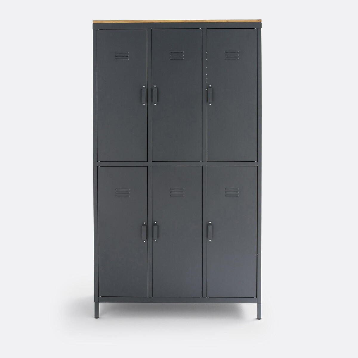 LA REDOUTE INTERIEURS<br>Armário/Guarda-roupa em metal e carvalho, 6 portas Hiba