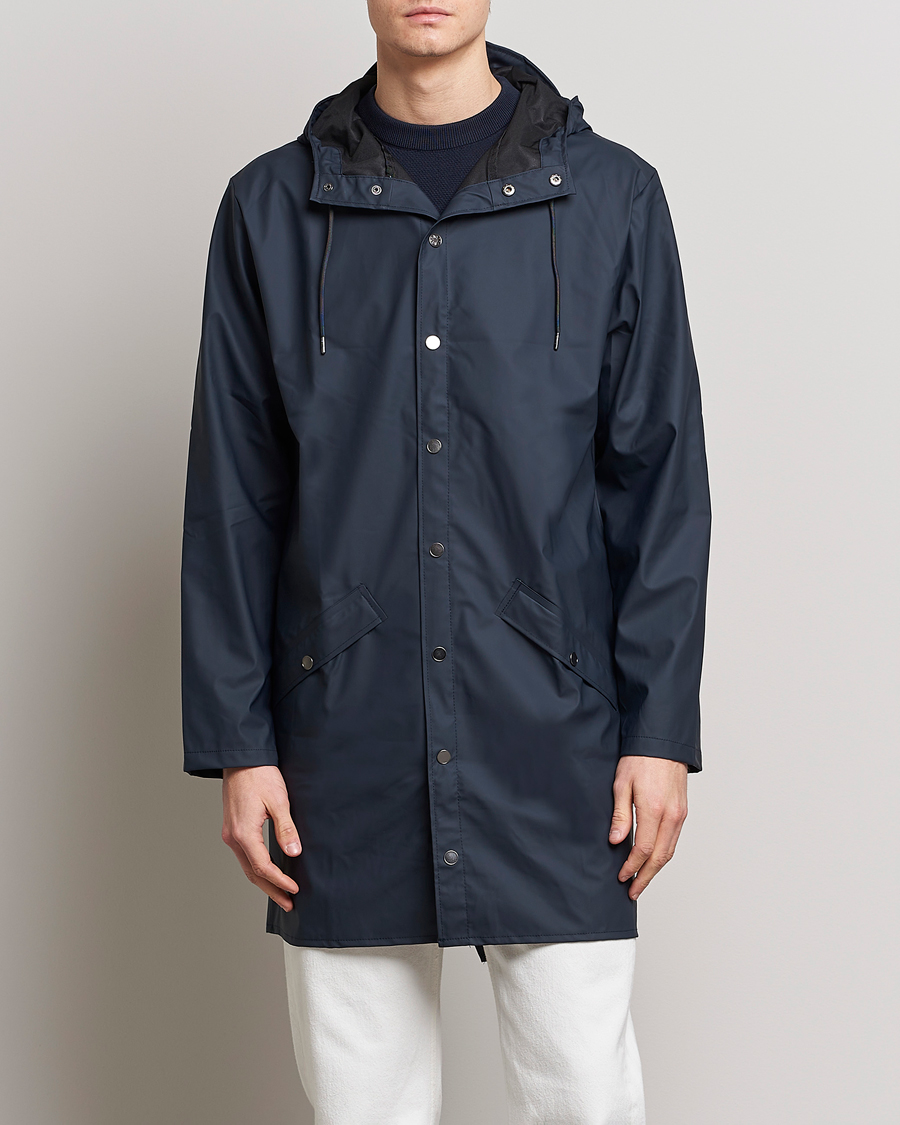 RAINS Long Jacket Navy