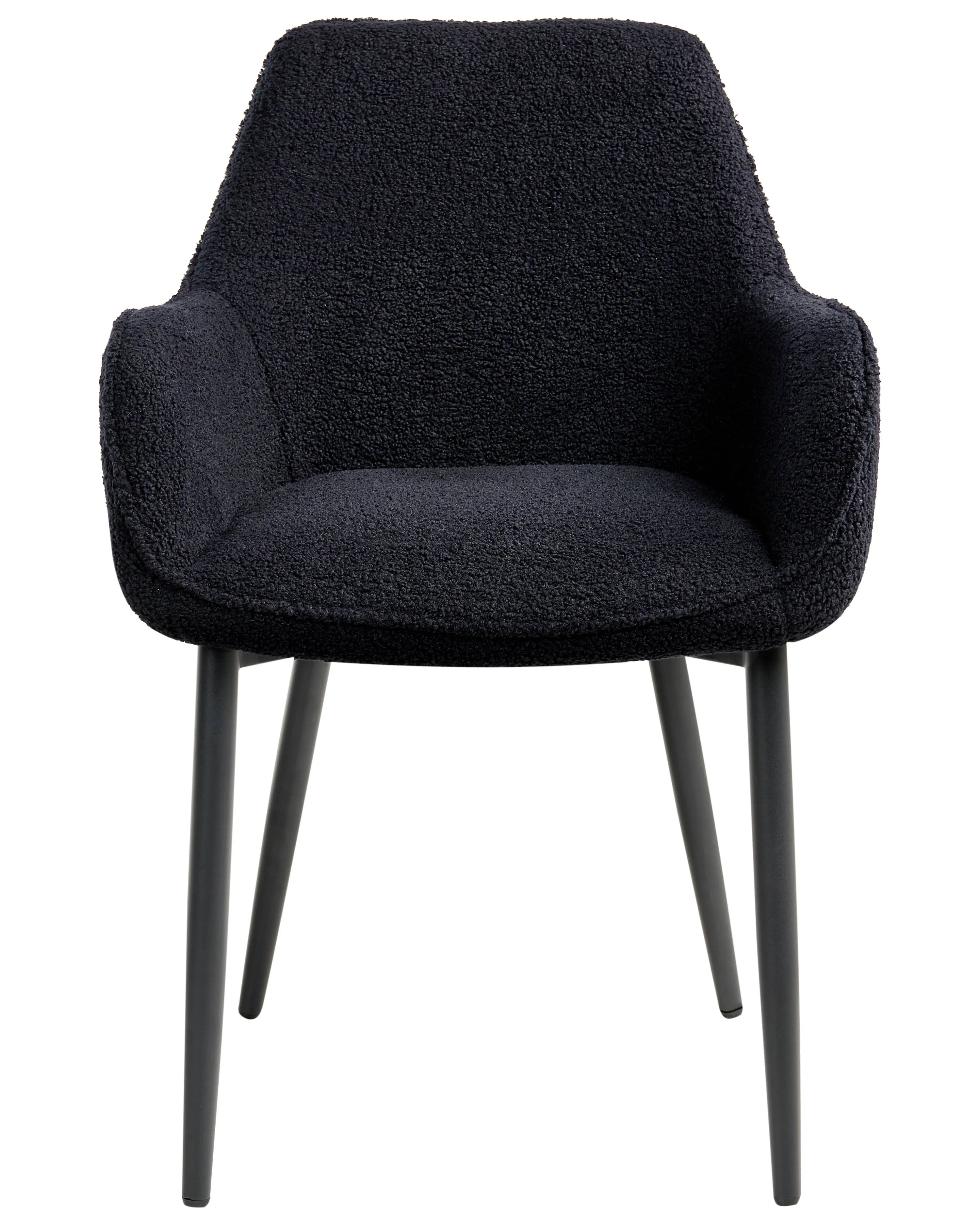 Set van 2 eetkamerstoelen ALDEN Bouclé Zwart