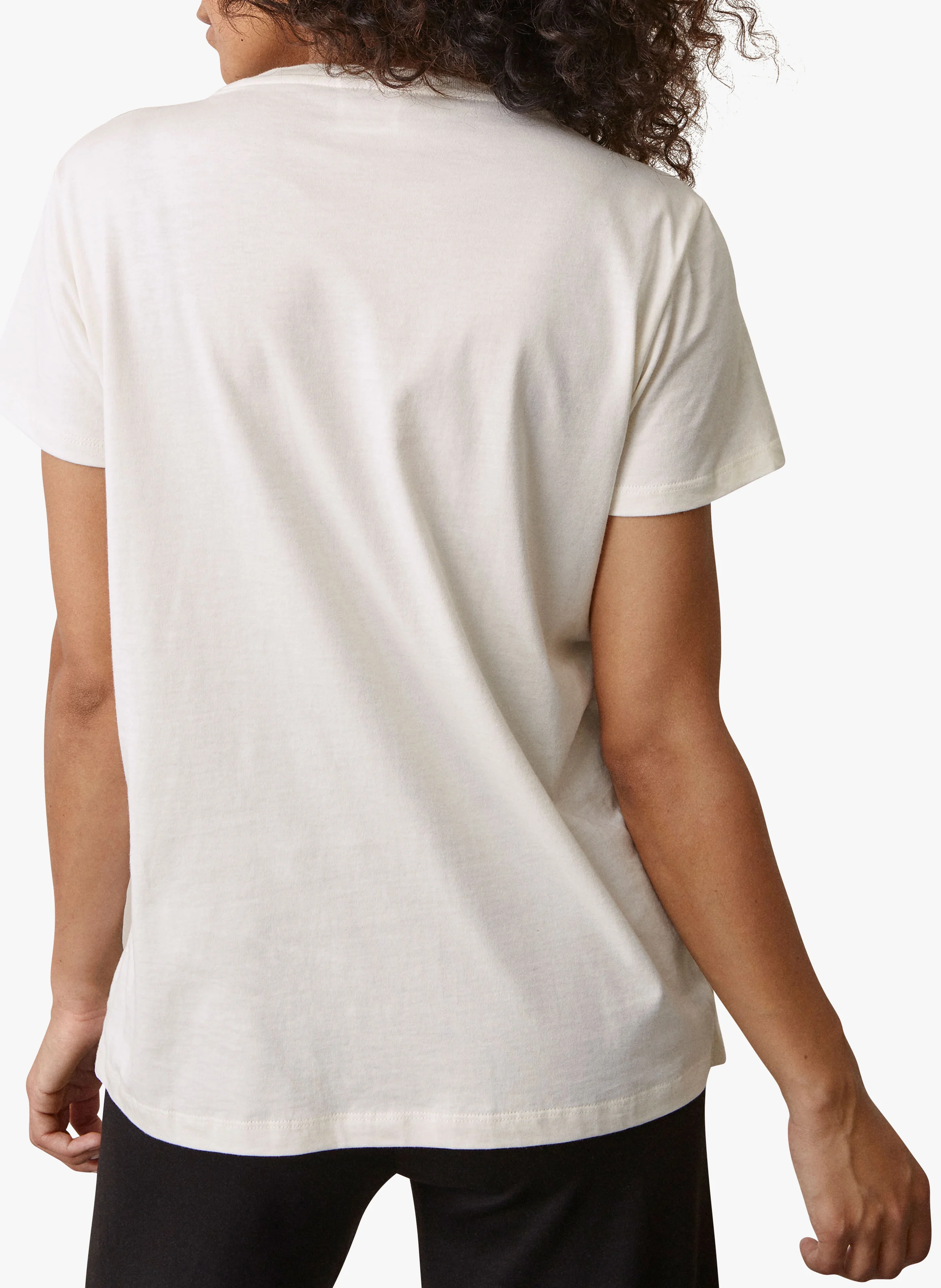 Tee-shirt col rond en coton bio| Blanc