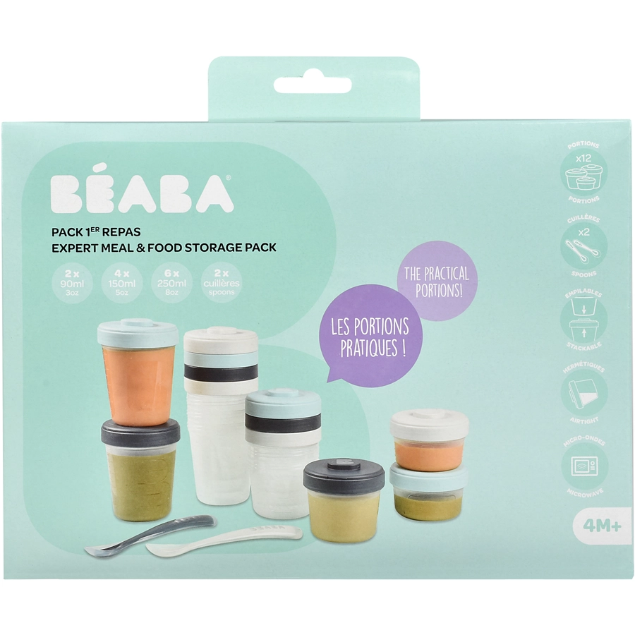 BEABA® erstes Mahlzeiten Set + Löffel 1. Altersstufe