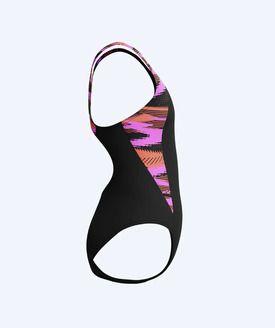 Speedo badedragt til piger - Hyperboom Splice Muscleback - Sort/pink