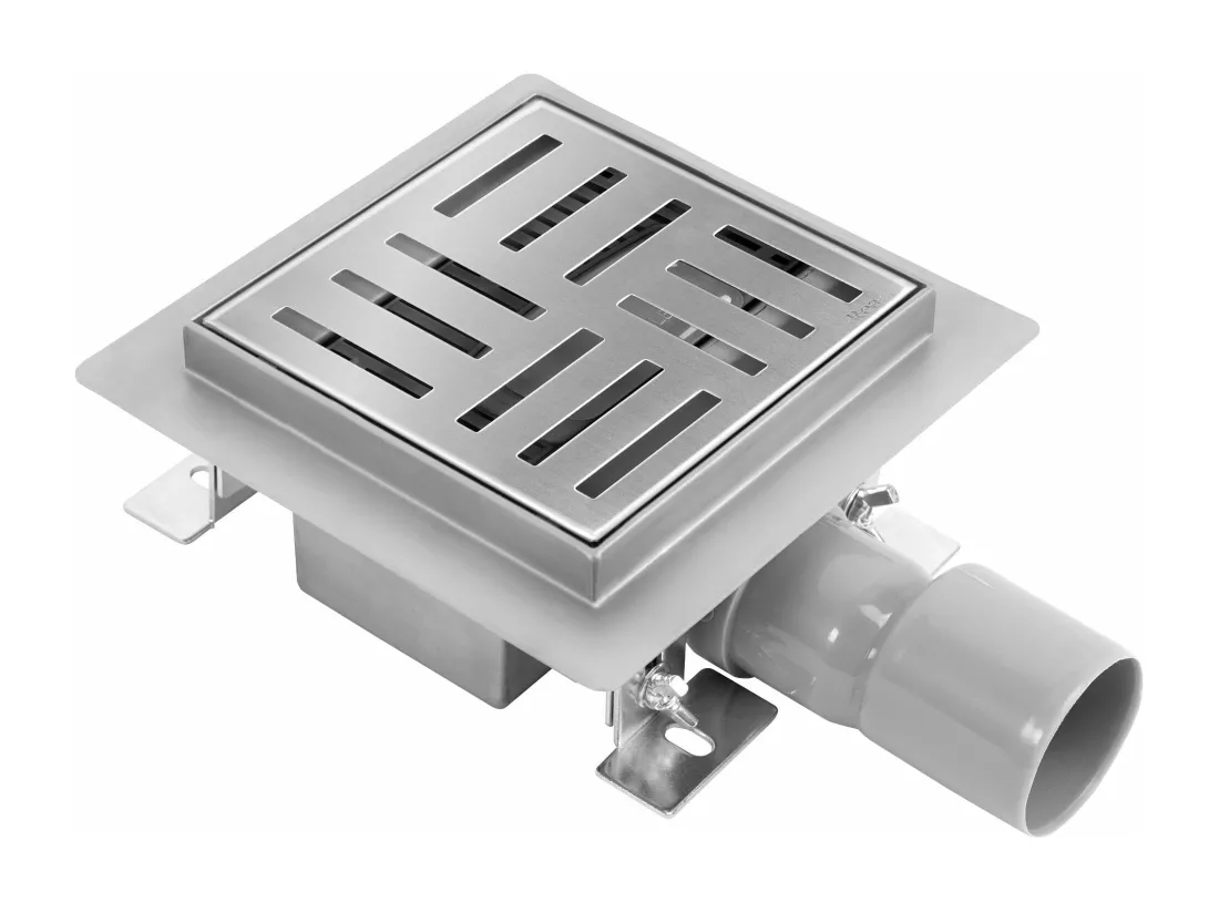 Drain Linéaire Rea Cross 150X150 Brush Steel