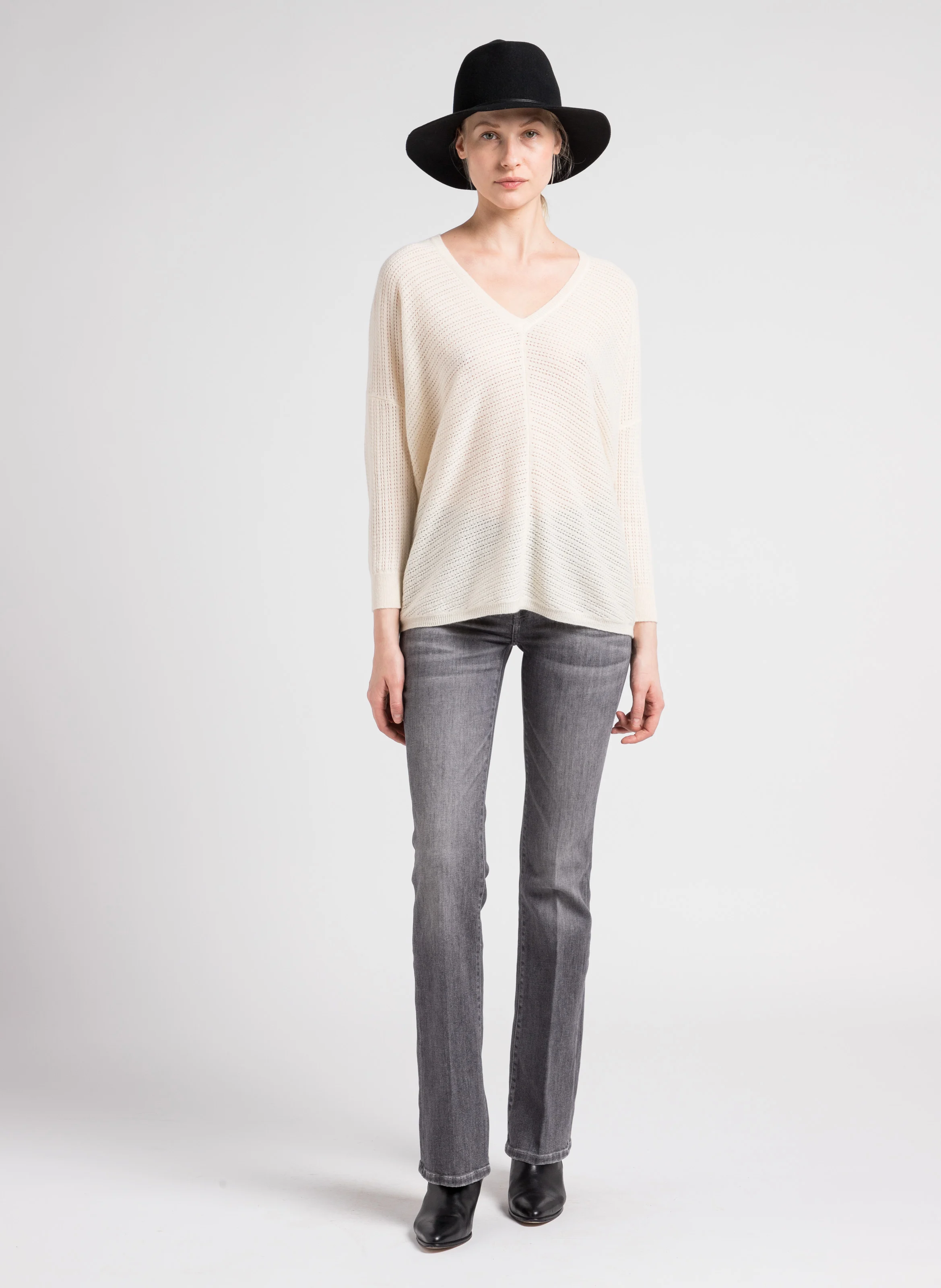 SOHO - Jean bootcut taille normal délavé | Gris