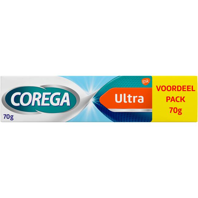 Corega Ultra Kleefcrème Voor Gebitsprothese Voor Sterke Hechting 70 gr