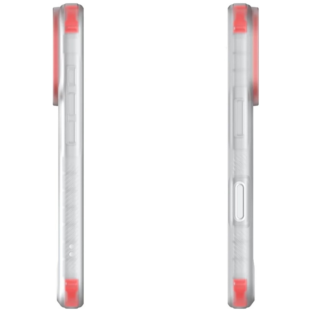 iPhone 17 Pro MagSafe Hardcase Schutzhülle (GHOCAS4218) - Transparent / Rot