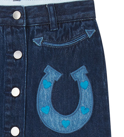 Stella McCartney Kids Nederdel - Denim - Blå m. Hestesko