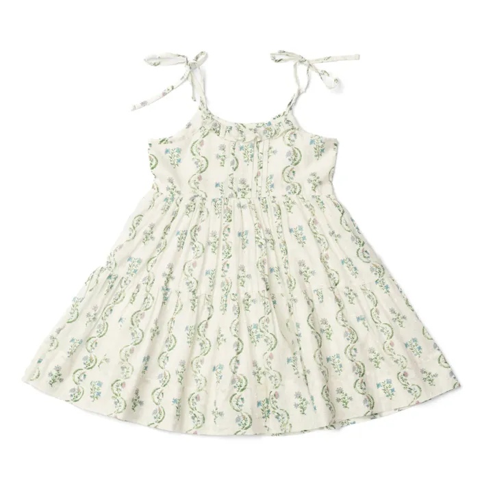 Lali Robe Ballet à Bretelles Fleurie | Ecru