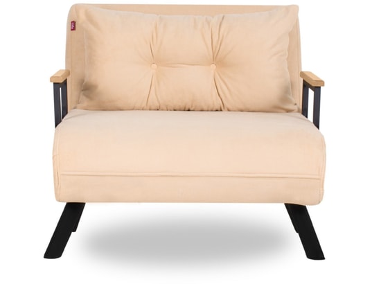 CONCEPT1 - Fauteuil convertible Sando Single crème 67 x 78 x h78