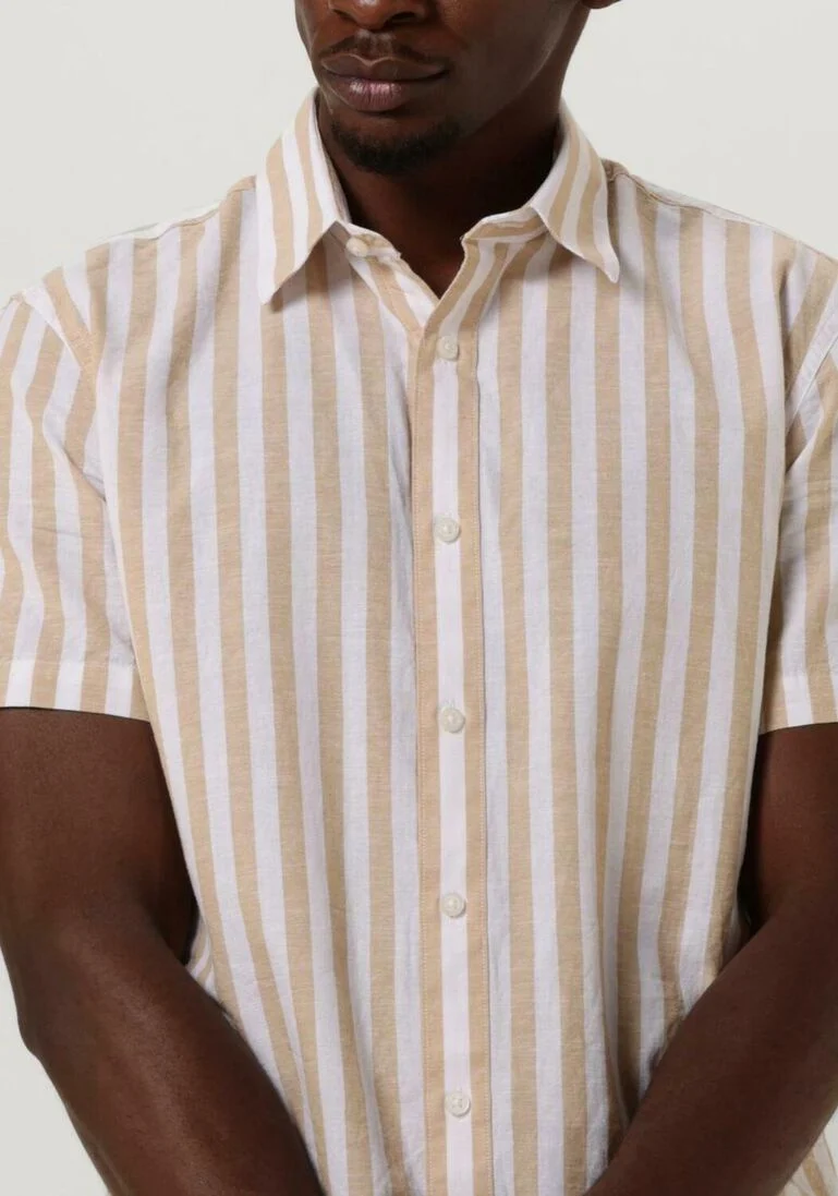SELECTED HOMME camel selected homme casual overhemd slhslimnew-linen shirts ss classic w