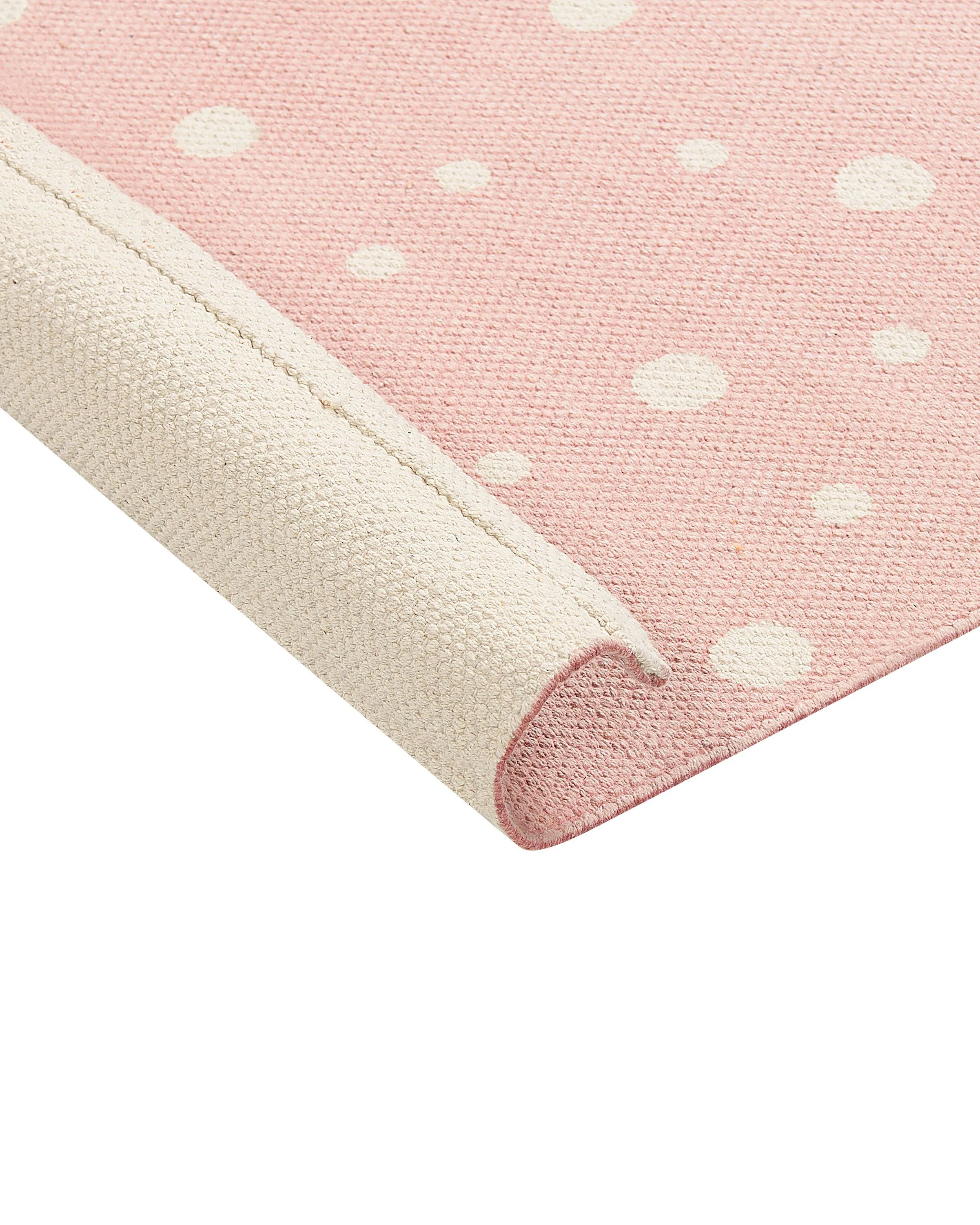 Kindervloerkleed PENGKOL Roze 80 x 150 cm Katoen