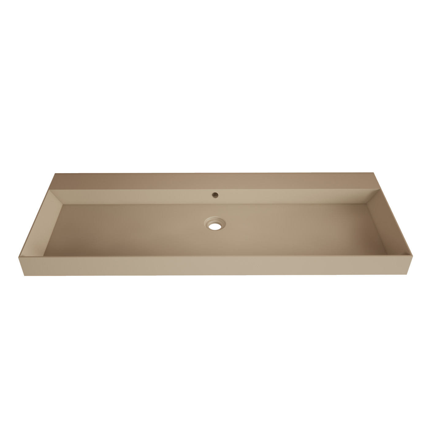 SaniGoods Kolo wastafel 120cm zonder kraangat mat cappuccino