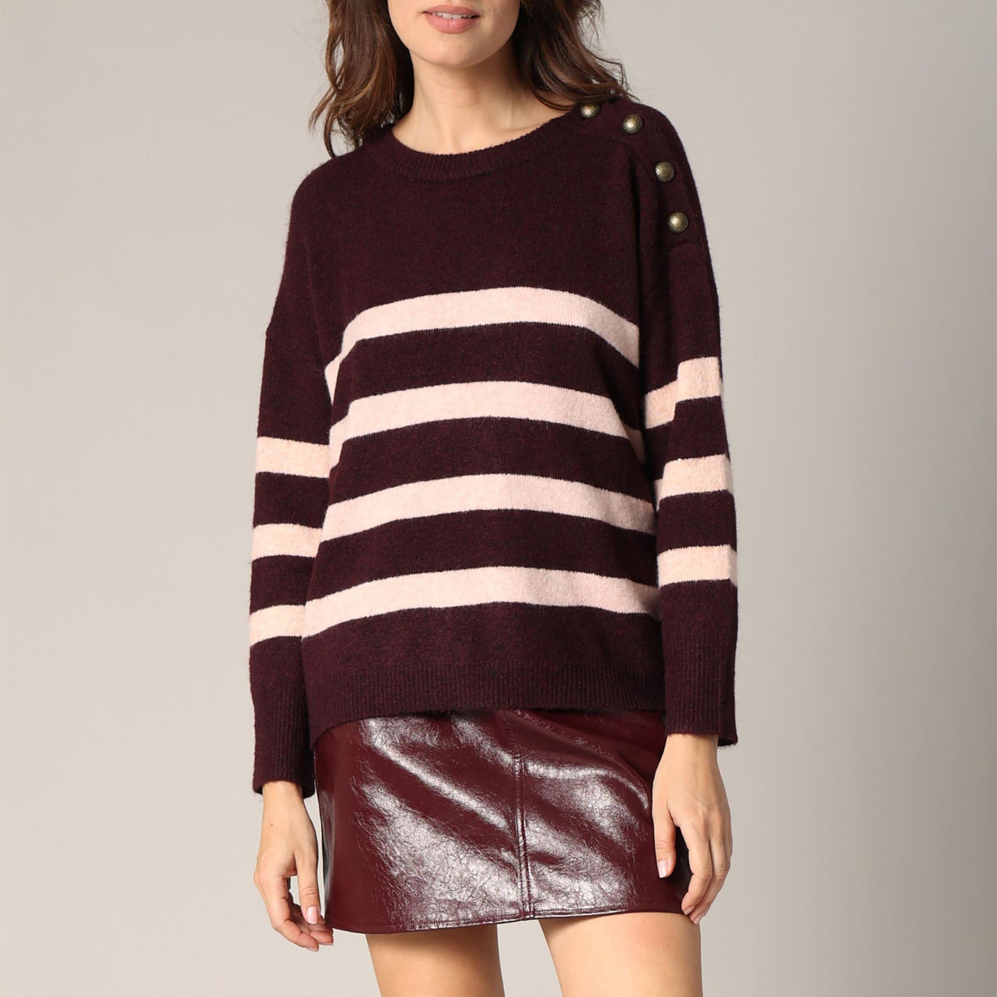 Pull Femme bordeaux