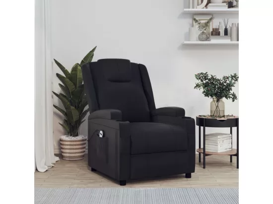 Fauteuil inclinable électrique Noir Similicuir
