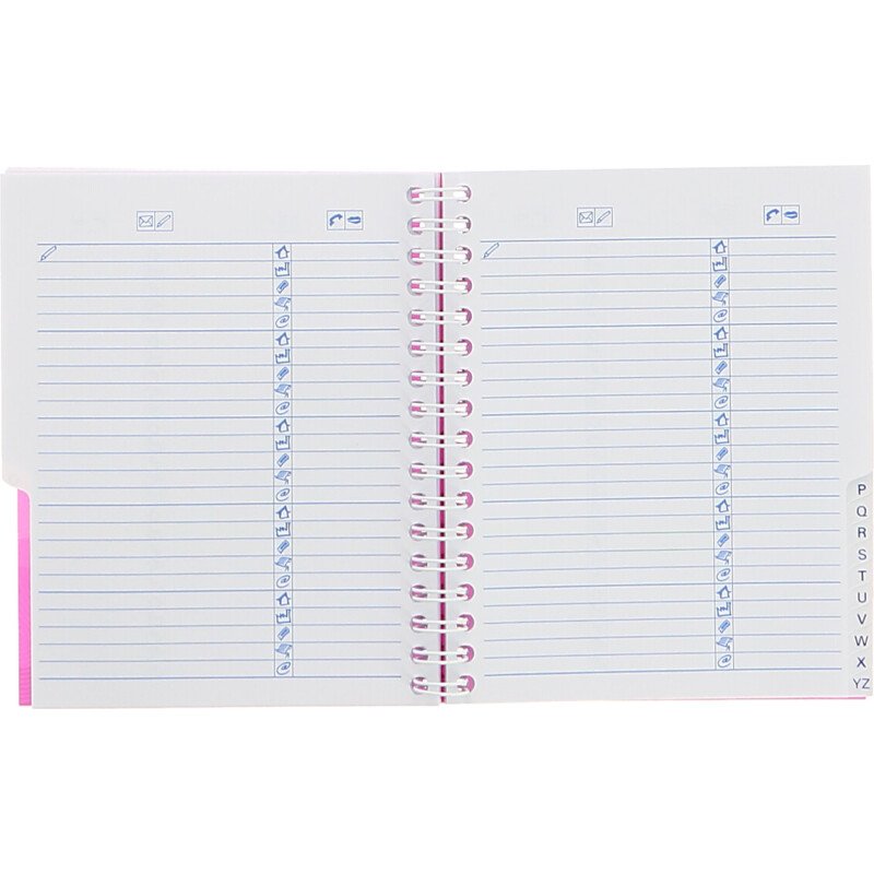 Répertoire Oxford lagoon 11x17cm 160 pages reliure spirale couverture polypro coloris assortis