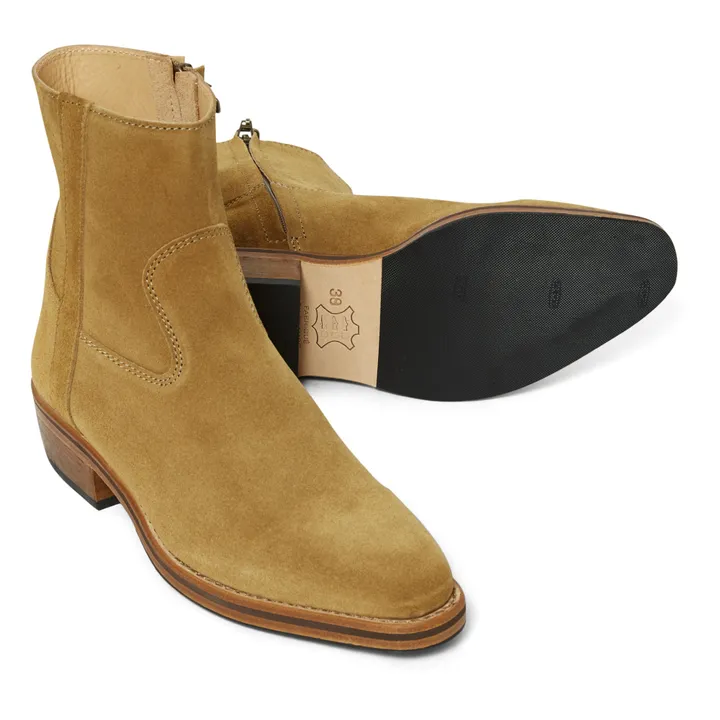 La Botte Gardiane Bottines Clint Cuir Velours | Camel