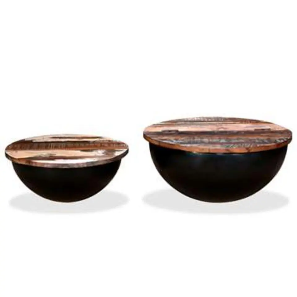 vidaXL - Salontafel - Zwart - Hout - 60 x 27 cm - 2 stuks