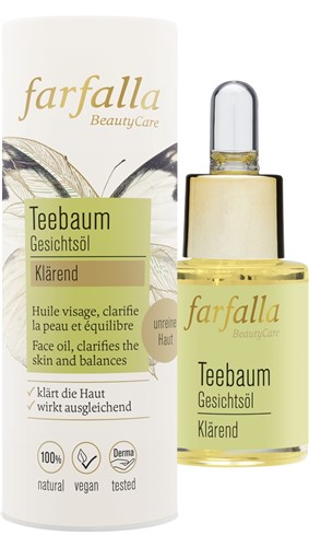 Farfalla Klärendes Gesichtsöl<br>15 ml, Öl, Teebaum
