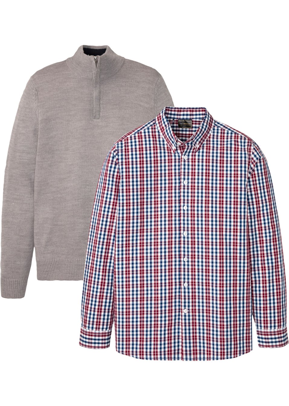 Pull col camionneur et chemise (Ens. 2 pces.)