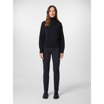 Damen-Rollkragenpullover, Schwarz