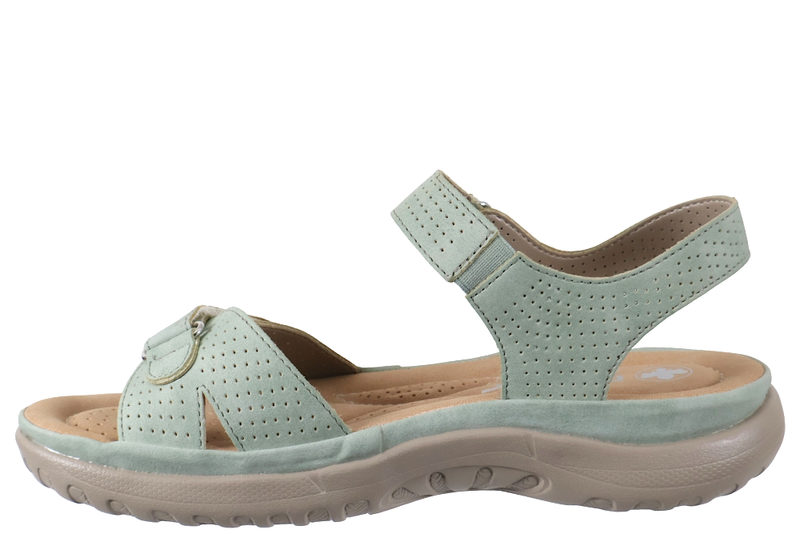 RIEKER SANDAL I GRØNT PU
