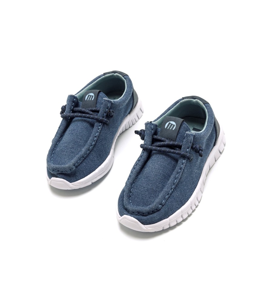 Mocassins azuis submarinos da Mustang Kids