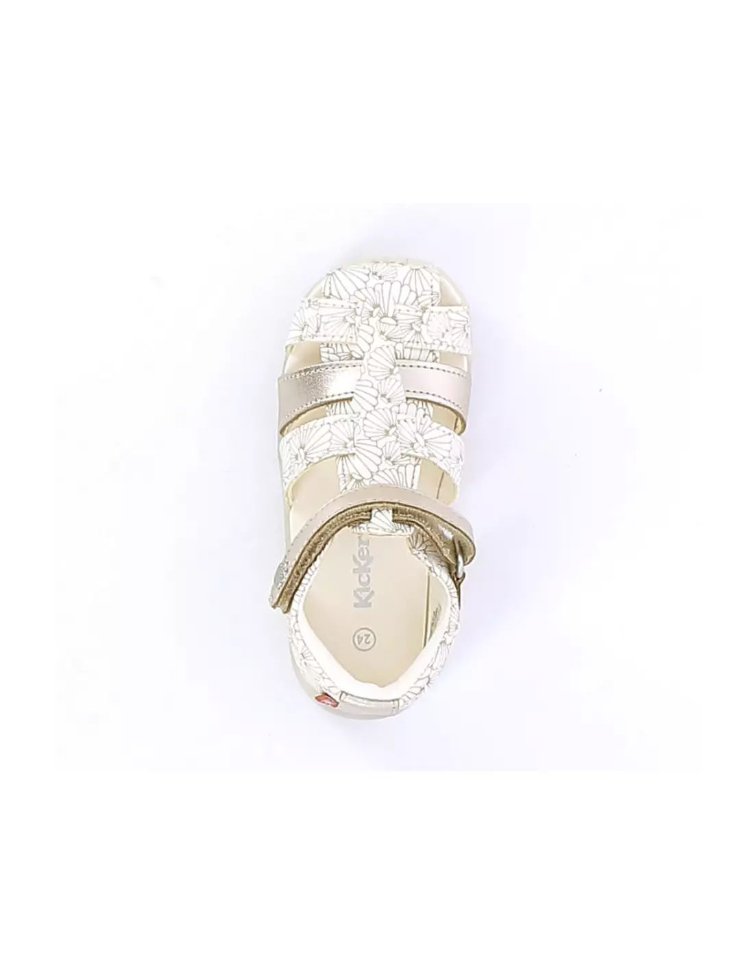 KICKERS BIGFLO 2 - Sandales & nu-pieds Blancargentcoquillage