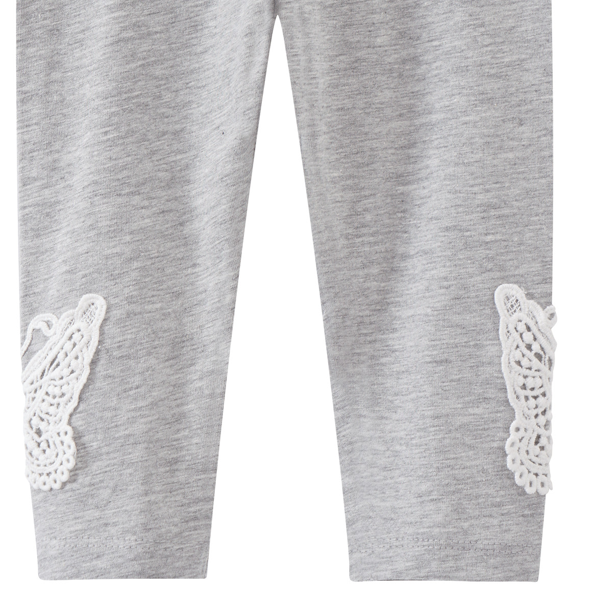 Topomini Baby Leggings mit Schmetterling-Applikation hellgrau