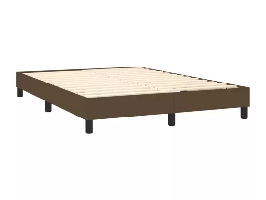 Sommier à lattes de lit Marron foncé 140x200 cm Tissu