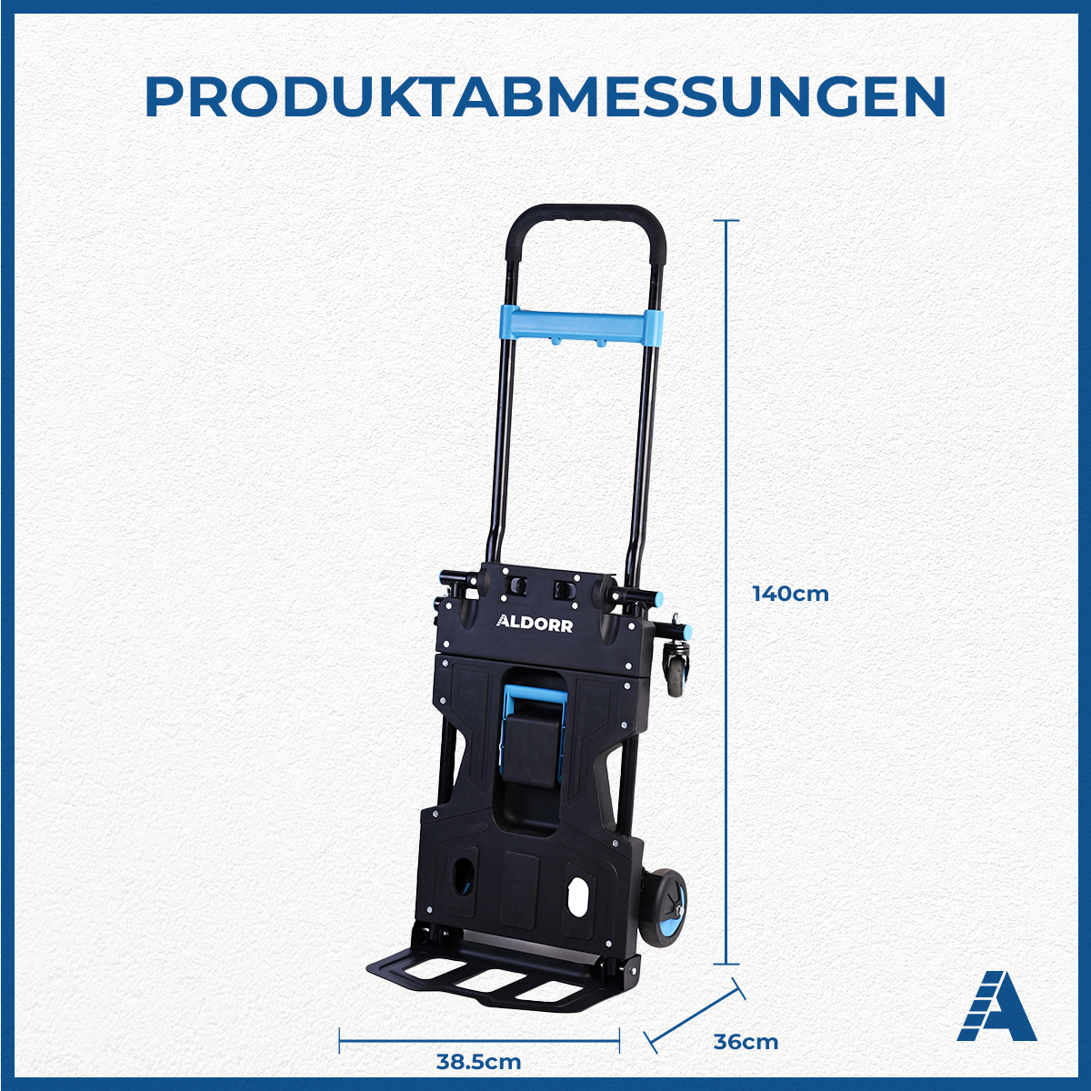 ALDORR 2-in-1 opvouwbare trolley en transporttrolley