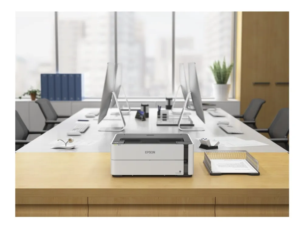 Epson EcoTank M1180 - Printer - S/H - Duplex - blækprinter - kan genopfyldes - A4/Legal - 1200 x 2400 dpi - op til 20 spm - kapacitet: 250 ark - USB 2.0, LAN, Wi-Fi