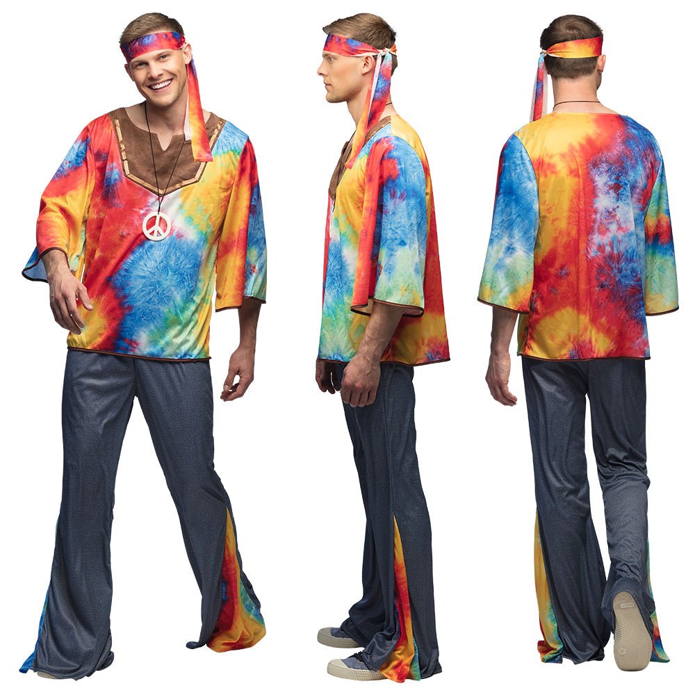 Hippie 60S Kostuum Heren 4 delig