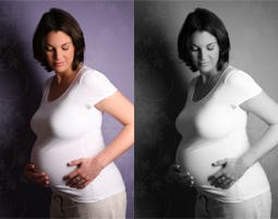 Babybauch-Fotoshooting bei Düsseldorf als Geschenk
