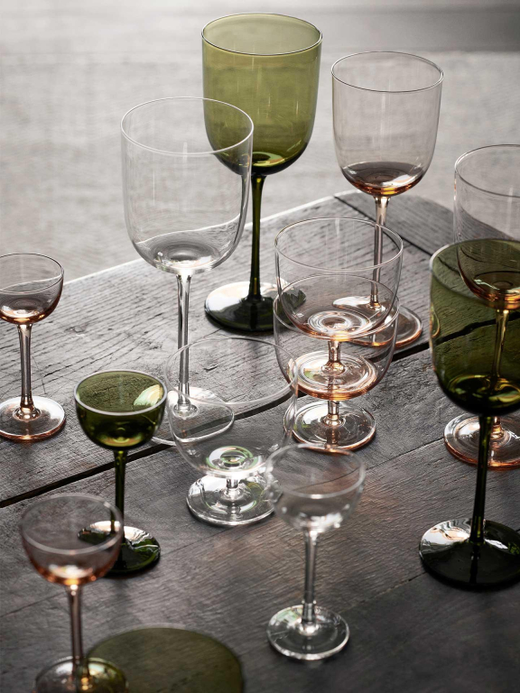 Ferm Living Host rode wijnglazen set van 2 Blush
