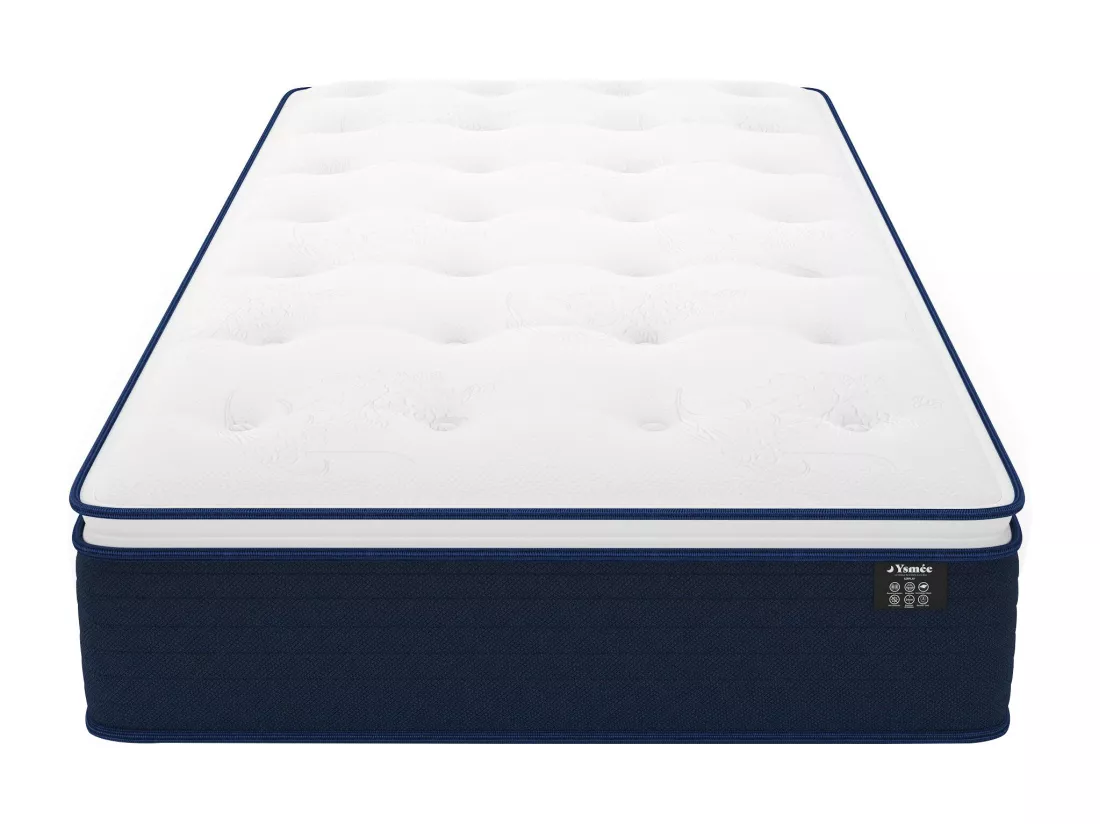 Matelas 80 x 200 cm ressorts ensachés et surmatelas intégré ép.24cm - ALTIER de YSMÉE