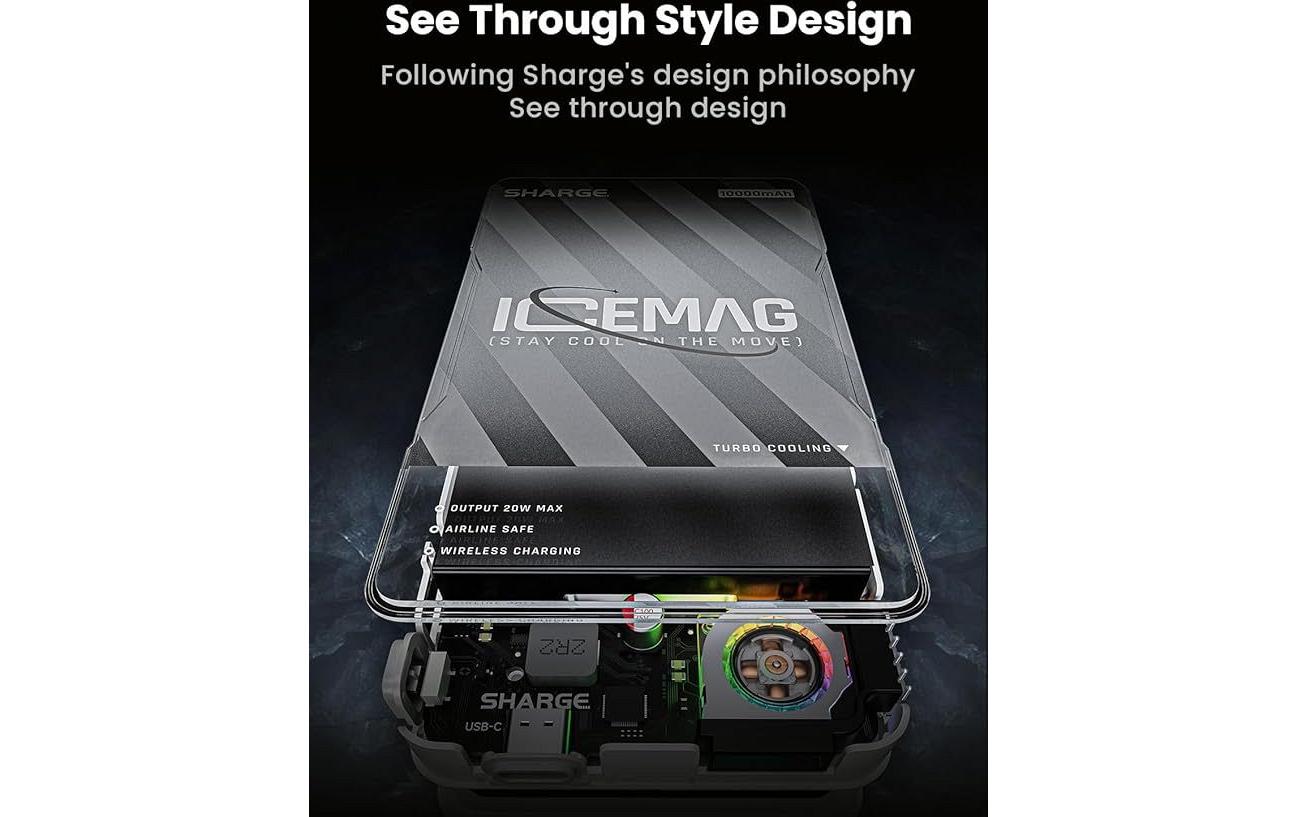 Powerbank ICEMAG 10000 mAhHandliche Powerbank im futuristischen Design