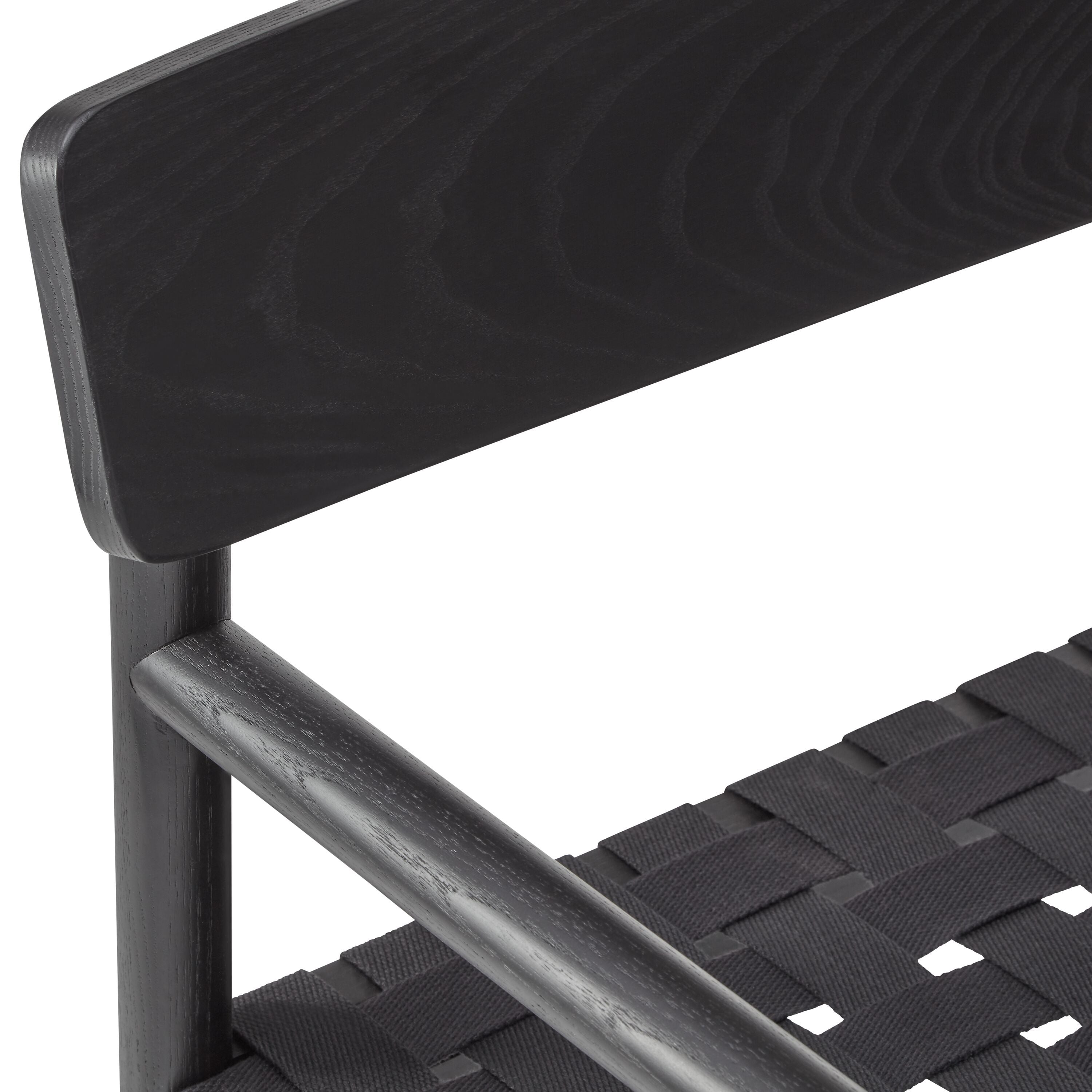 WEAVEN Stuhl - Schwarz / B: 52.0 cm x T: 50.0 cm x H: 77.0 cm