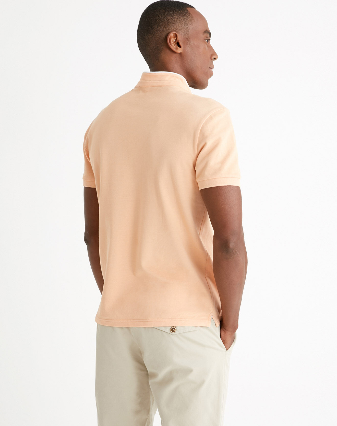 Cyrillus Polo en maille piquée Victor orange clair