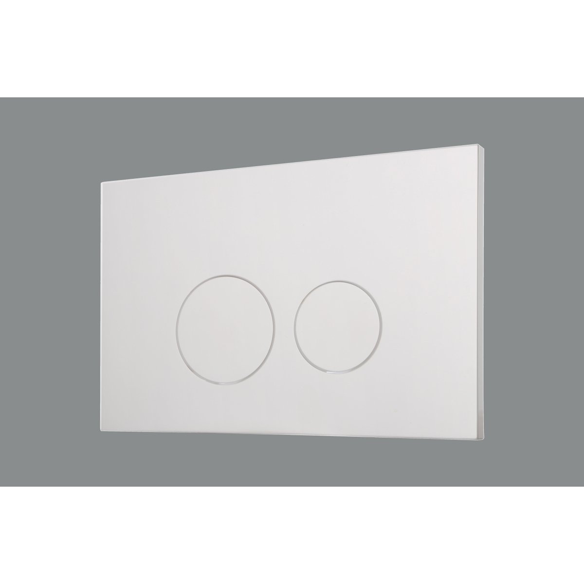 Qeramiq Push kunststof drukplaat glans wit met ronde knoppen voor o.a. UP320 inbouwreservoir