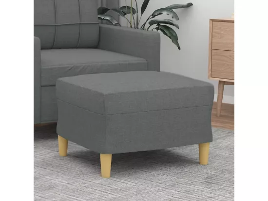 Repose-pied Gris foncé 60x50x41 cm Tissu
