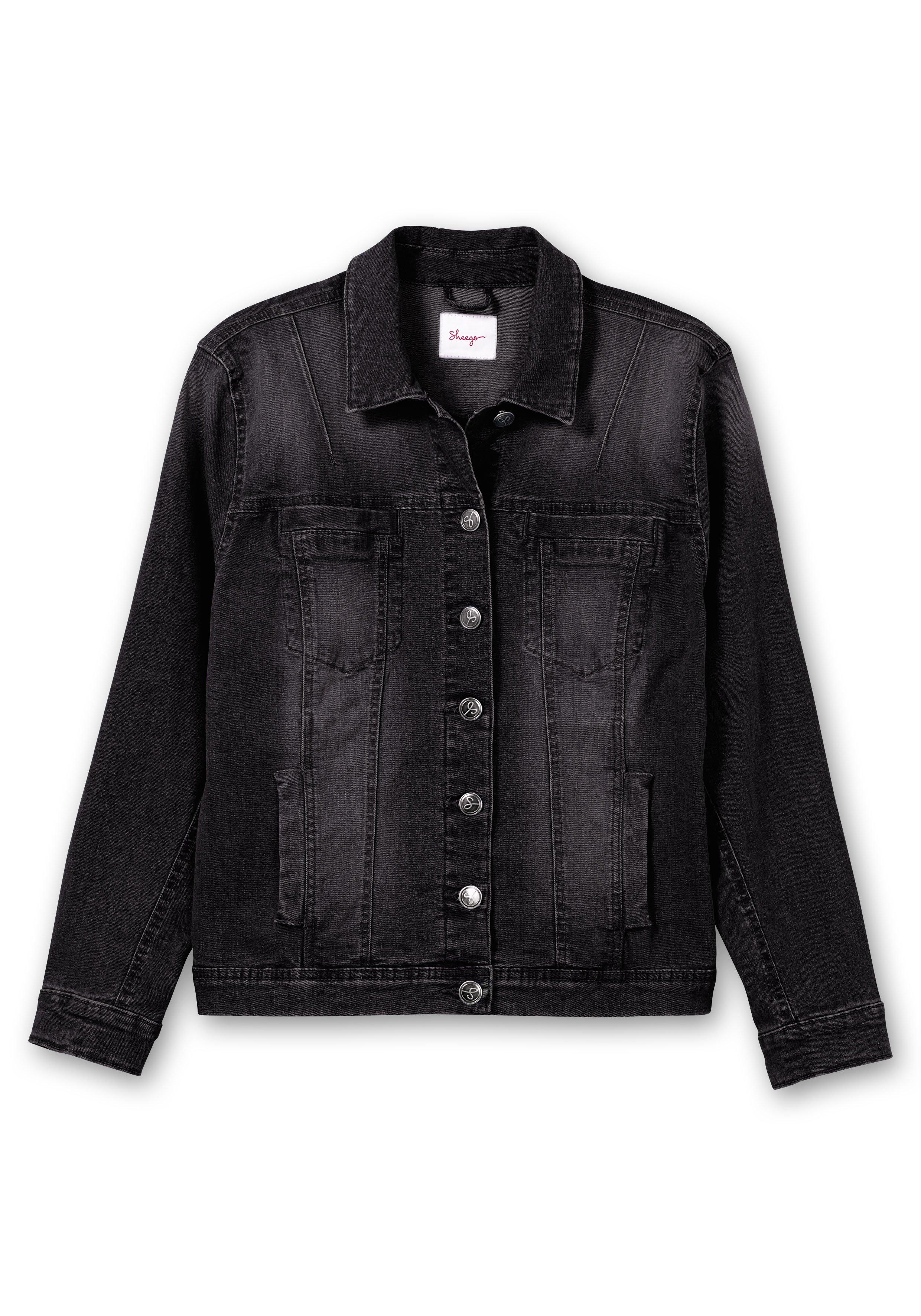 Jeansjacke in leicht taillierter und verkürzter Form