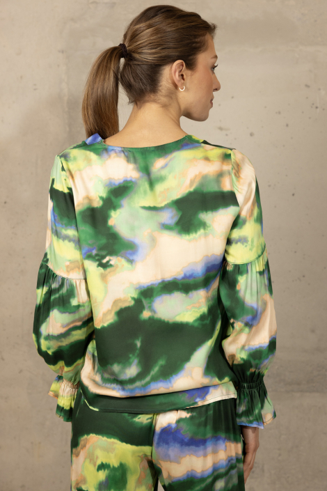 Kimara groene dames blouse