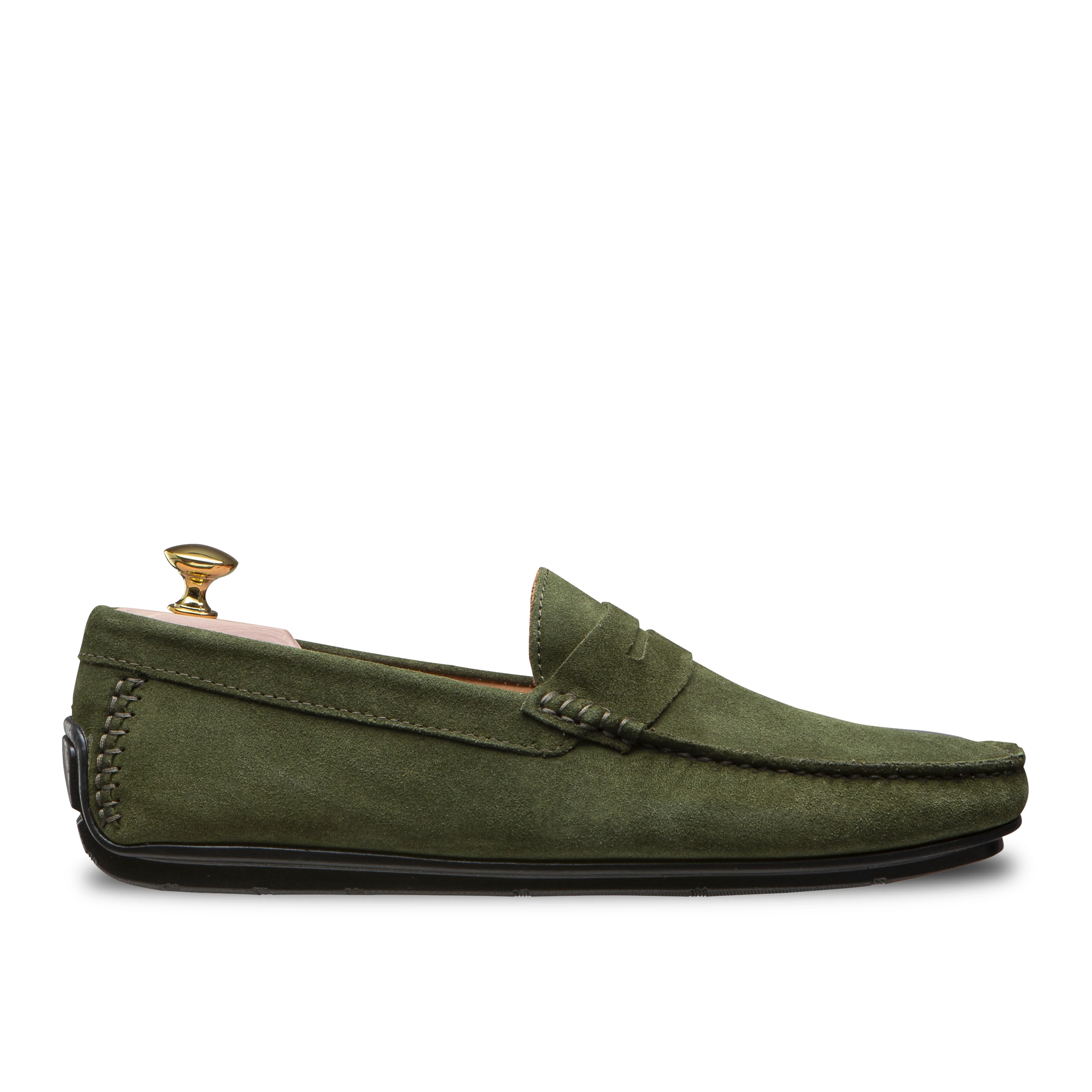 Mocassin driver d'été pour homme velours kaki Fiorano 700