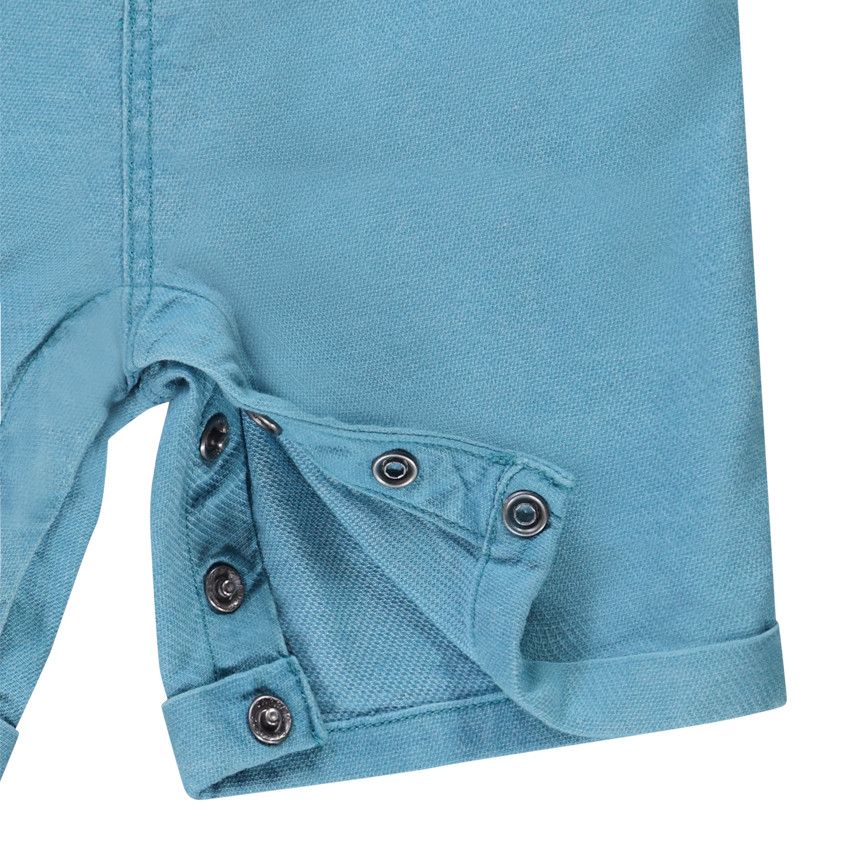 Salopette courte poche fantaisie pour bébé garçon - Kaki