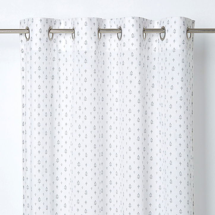 Voilage Galène GoodHome Country blanc l.140 x H.260 cm